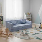 Kinderbank Kayo - Corduroy - Incl. Kussens - Lichtblauw, Verzenden, Nieuw