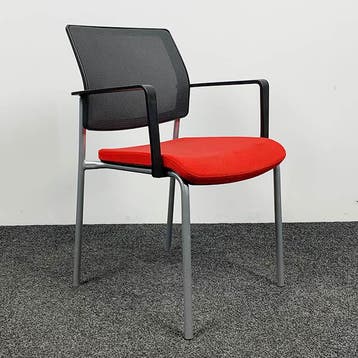 Gispen Zinn Vergaderstoel  | Rood/Zwart, Huis en Inrichting, Stoelen, Ophalen of Verzenden, Gebruikt