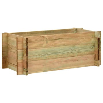 vidaXL Plantenbak 80 cm geïmpregneerd grenenhout, Tuin en Terras, Bloembakken en Plantenbakken, Verzenden, Nieuw, 60 tot 100 cm