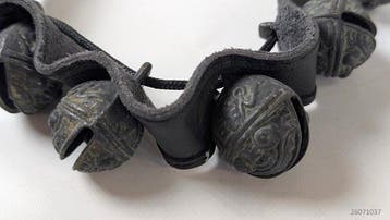 Ketting - brons / leer - Nepal - Qing-dynastie tijgerkop