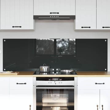 vidaXL Keukenachterwand 2 st Donkergrijs 80 x 50 cm gehard, Verzenden, Nieuw