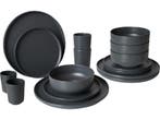 Bo-Camp Industrial - Servies Patom - 16-delig - Antraciet, Verzenden, Zo goed als nieuw