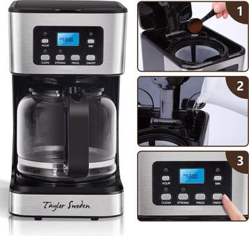 Koffiezetapparaat - filterkoffie - Glazen pot - RVS, Verzenden, Zo goed als nieuw