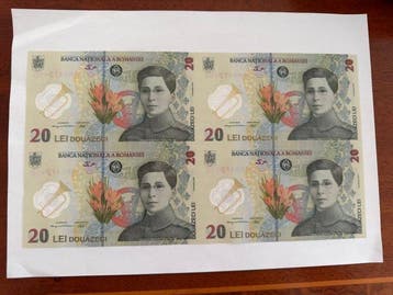 Roemenië. - 4 x 20 Lei - 2025 - Sheet of 4 - Pick 119Ac1