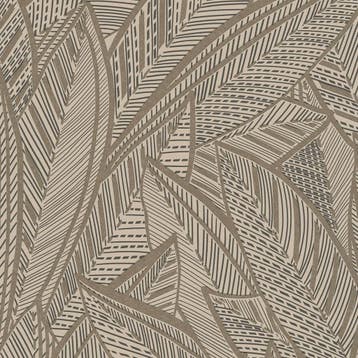 Profhome 399332-GU Grafisch behang floral glanzend bronzen, Verzenden