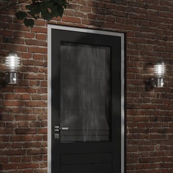 vidaXL Buitenwandlamp met sensor roestvrij staal, Verzenden, Nieuw, Rvs, Wandlamp