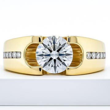 Zonder minimumprijs - Ring - 14 karaat Geel goud - 2.20ct., Nieuw