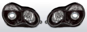 Koplampen | Mercedes W203 C-Klasse 2000-2004 | zwart, Verzenden, Nieuw