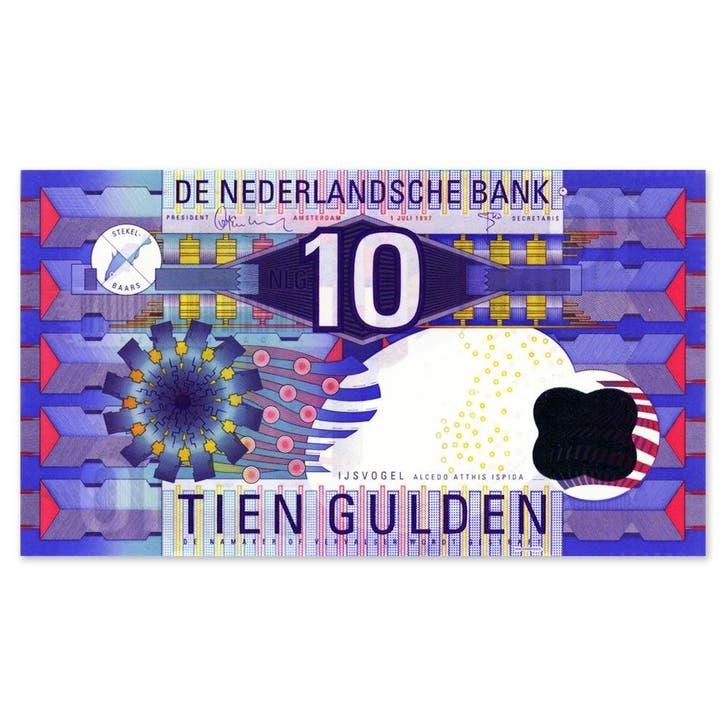 10 Gulden IJsvogel 1997 UNC, Postzegels en Munten, Bankbiljetten | Nederland, Verzenden