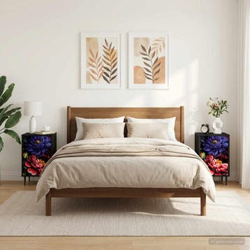 vidaXL Nachtkastje KIEL 2 st Zwart eiken 36 x 33 x 61 cm, Minder dan 45 cm, Verzenden, Nieuw, 55 tot 70 cm