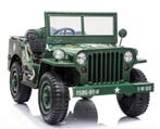 Kinderauto JEEP WILLYS WW2, groen, 24V, 4WD, 3 zits,RC NIEUW, Kinderen en Baby's, Speelgoed | Speelgoedvoertuigen, Ophalen of Verzenden