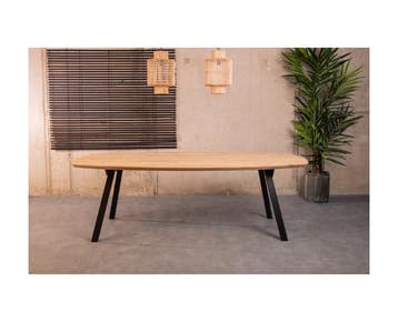 Tafelblad Eikenhout Deens Ovaal - 180x90 cm | Onbehandeld, Ophalen of Verzenden, Nieuw