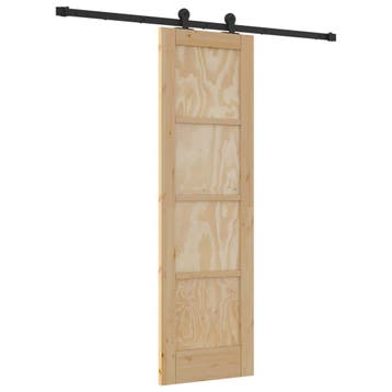 vidaXL Schuifdeur 61 x 198,5 cm Bewerkt hout Naturel en, Verzenden, Nieuw