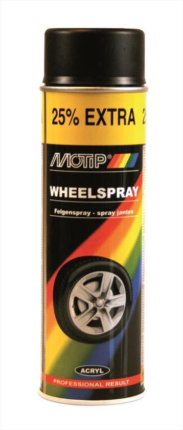 Motip Velgenlak Zwart Mat 500ML, Ophalen of Verzenden, Nieuw