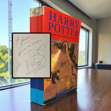 J.K. Rowling / and inscribed by actor Warwick Davis - Harry