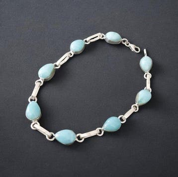 Elegante Larimar uit de Caraïben. Natuurlijke onbehandelde