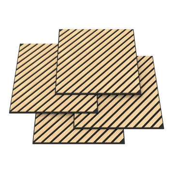Akoestisch wandpaneel Vang 16 stuks 5,76 m² diagonaal eiken, Verzenden, Nieuw