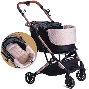 Hondenbuggy Comfort Kussen Ecru (excl. buggy)- 2 delig, Dieren en Toebehoren, Ophalen of Verzenden, Nieuw