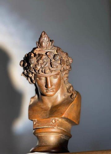 sculptuur, Bust of Bacchus - 16 cm - Koud klei-aardewerk