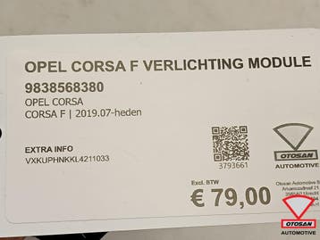 Opel Corsa F 2019+ Verlichting Module 9838568380, Ophalen, Gebruikt, Opel