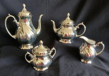 Rosenthal - Koffie- en theeservies (4) - Verzilverd -