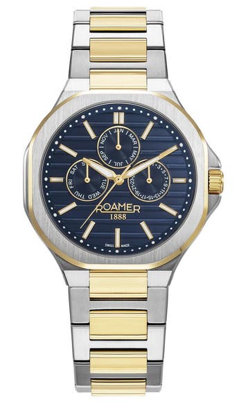 Roamer Spirit of Time 995989 47 45 20 horloge 42 mm, Sieraden, Tassen en Uiterlijk, Horloges | Heren, Overige merken, Staal, Verzenden