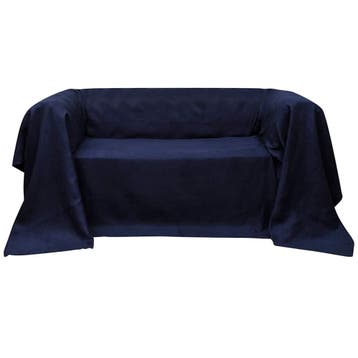 vidaXL Bankhoes microsuede marineblauw 210 x 280 cm, Verzenden, Nieuw