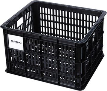 Basil Fietskrat M - Medium - 29.5 Liter - Zwart, Fietsen en Brommers, Ophalen of Verzenden, Zo goed als nieuw, Basil