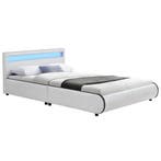 Gestoffeerd bed Sevilla - 140 x 200 cm - Wit, Huis en Inrichting, Slaapkamer | Bedden, Verzenden, Nieuw