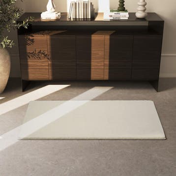 Kortpolig vloerkleed Soft Zone - 80 x 150 cm, beige, Verzenden, Nieuw