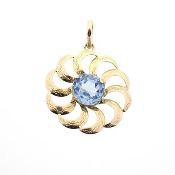 Gouden hanger met topaas (Hanger of bedel), Ophalen of Verzenden, Gebruikt, Goud, Overige merken