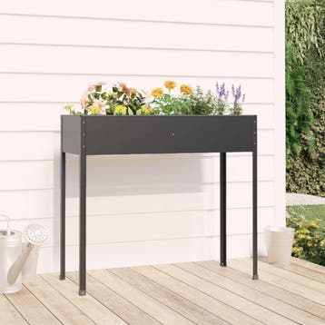 vidaXL Plantenbak 100,5x40,5x90 cm gegalvaniseerd staal, Verzenden, Nieuw, Metaal, 60 cm of meer