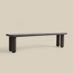 *WOONWINKEL* Houten Bankje Met Ronde Poten 160 Cm, Huis en Inrichting, Verzenden, Nieuw, Hout