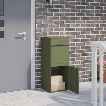 vidaXL Pakket inwerp box met opslag Olijfgroen 41 x 38 x 103, Verzenden, Nieuw