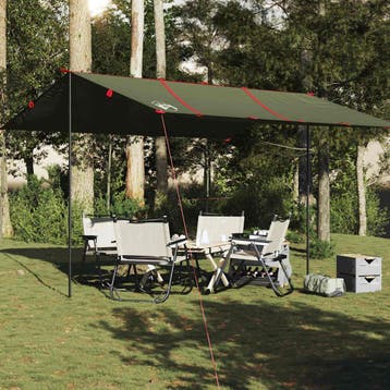 vidaXL Kampeerluifel waterdicht 451x420 cm olijfgroen, Verzenden, Nieuw, Tot en met 2