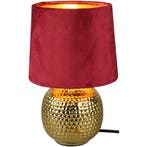 LED Tafellamp - Trion Sofia - E14 Fitting - Rond - Mat Rood, Ophalen of Verzenden, Nieuw