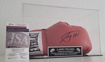 Larry Holmes - Bokshandschoenen, Handtekening ingelijst met, Verzamelen, Nieuw