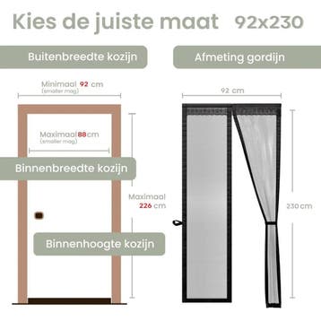 2dekans | ODADDY Deurgordijn Deluxe Fiber Magnetisch, Ophalen of Verzenden, Zo goed als nieuw