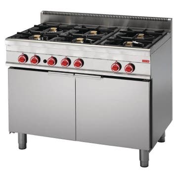 Gasfornuis met Gasoven | 6 Branders Gastro-M, Verzenden, Nieuw in verpakking