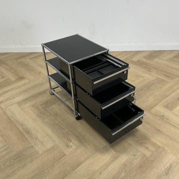 Design USM Rolcontainer - 3 schuiflades + sleutel, Designer, Ophalen of Verzenden, Gebruikt