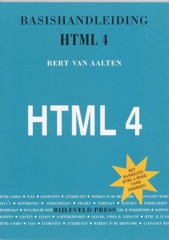 Basishandleiding Html 4 - van Aalten, Boeken, Informatica en Computer, Gelezen, Verzenden