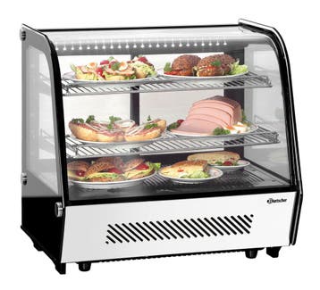 Bartscher Koelvitrine | 120L | Zwart/RVS | +2°C tot +12°C |, Ophalen of Verzenden, Nieuw