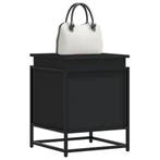 vidaXL Opbergbox met deksel 40x40x51,5 cm bewerkt hout zwart, Verzenden, Nieuw