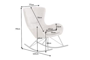 Schommelstoel SCANDINAVIA SWING fluweel champagne - 43142, Ophalen of Verzenden, Nieuw