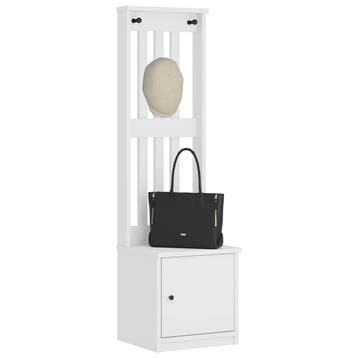 vidaXL Kapstok SANDNES wit 45x40x159,5 cm massief grenenhout, Verzenden, Nieuw