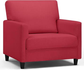 Fauteuil met armleuning - Relaxfauteuil - Relaxstoel -Rood -, Verzenden, Zo goed als nieuw