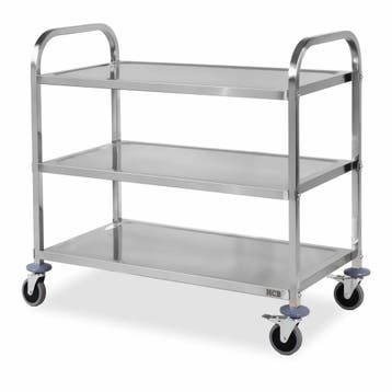 HCB Serveerwagen - 3 lagen - 95 cm - RVS, Verzenden, Nieuw in verpakking, Overige typen