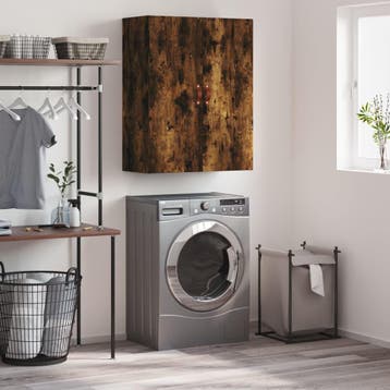 vidaXL Wandkast 69,5x34x90 cm gerookt eikenkleurig, Verzenden, Nieuw, 50 tot 100 cm, Minder dan 100 cm