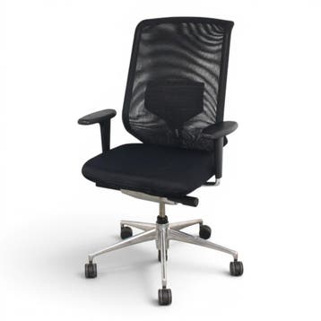 Vitra MedaPro bureaustoel, zwart-chrome, Huis en Inrichting, Bureaustoelen, Ophalen of Verzenden, Ergonomisch, Gebruikt
