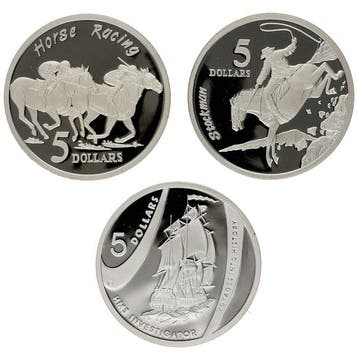 Australië. 5 Dollars 1996/2002 - Masterpieces in Silver (3